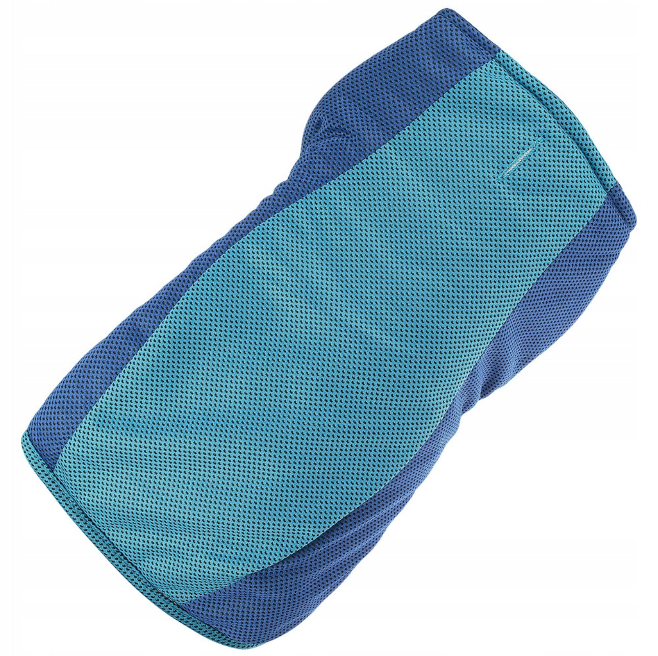 Kjølevest for hund i blått mesh-stoff, tilgjengelig i størrelse Small og Medium, pustende materiale, perfekt for varme sommerdager.
